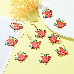 10Pcs 5 Style Cute Printed Alloy Pendants&nbsp;ENAM-YW0003-46B