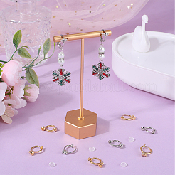 12Pcs 2 Color Brass Clip-on Earring Converters Findings&nbsp;KK-BBC0010-05