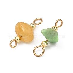 15Pcs 5 Colors Natural & Synthetic Mixed Gemstone Chip Links Connector Charms&nbsp;PALLOY-JF05361