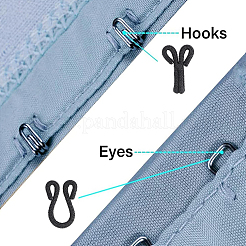 8Bags 2 Colors Brass Garment Hook and Eye&nbsp;KK-CY0001-19