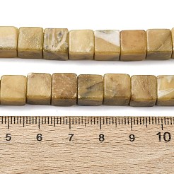 Natural Huanglong Jade Beads Strands&nbsp;G-B155-C02-8x8mm