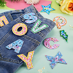 3 Bags Polyester Embroider Self-adhesion Thread Iron on/Sew On Patches&nbsp;PATC-TA0001-52
