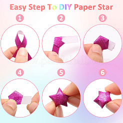 4 Colors Lucky Star Origami Paper&nbsp;DIY-SC0027-23