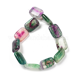 Natural Banded Agate Imitation Ruby in Zoisite Beads Strands&nbsp;G-K392-B03-13x18mm