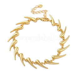 Rack Plating Brass Link Bracelets for Women&nbsp;BJEW-C086-01G
