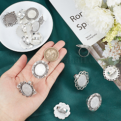 16Pcs 8 Style Adjustable Alloy Finger Rings Components&nbsp;FIND-SC0008-67