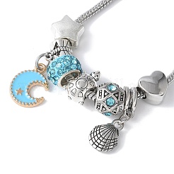 Ocean Theme European Beads Charm Bracelet Set for Women&nbsp;BJEW-JB11587-03