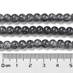 Spray Painted Crackle Glass Beads Strands&nbsp;DGLA-C002-6mm-02