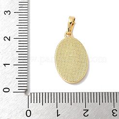Brass Pave Natural White Shell Pendants&nbsp;KK-S522-07C-G