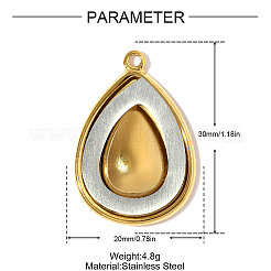 304 Stainless Steel Pendants&nbsp;STAS-OY008-33GP