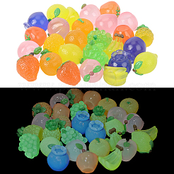30Pcs 10 Styles Luminous Resin Cabochons&nbsp;CRES-SC0003-18