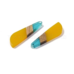 Transparent Resin & Walnut Wood Big Pendants&nbsp;RESI-M027-07F