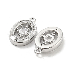 Brass Micro Pave Cubic Zirconia Charms&nbsp;KK-E090-07P