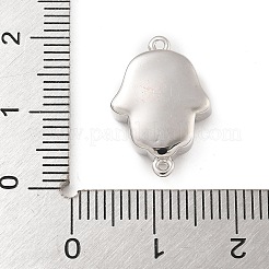 Rack Plating Brass Enamel Religion Hamsa Hand Connector Charms&nbsp;KK-A234-020-P