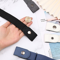 4Pcs 4 Colors Polyester No Buckle Invisible Elastic Stretch Belt&nbsp;AJEW-CA0004-18