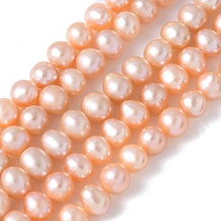 Natural Cultured Freshwater Pearl Beads Strands&nbsp;PEAR-I007-07O-05D