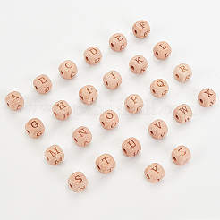 26Pcs Alphabet Wood European Beads&nbsp;WOOD-OC0002-72