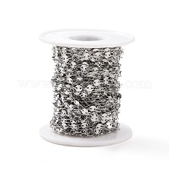 Non-Tarnish 304 Stainless Steel Flat Round Link Chains&nbsp;CHS-A008-01P-C