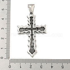 316 Surgical Stainless Steel Pendants Rhinestone Setting&nbsp;STAS-E212-111AS