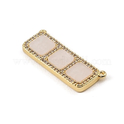 Brass Micro Pave Clear Cubic Zirconia Connector Charms&nbsp;CU-CBA30E8-01G-A02