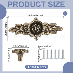 Flower Zinc Alloy Drawer Handle&nbsp;FIND-WH0366-399