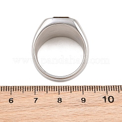 304 Stainless Steel with Natural Tiger Eye Finger Rings for Men&nbsp;SA-CBA3D5E-02P