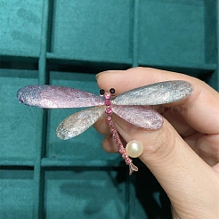 Dragonfly Alloy Rhinestone Brooches&nbsp;PW-WGB100C-01