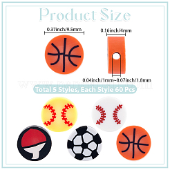 300Pcs 5 Styles Handmade Polymer Clay Beads&nbsp;CLAY-PA0001-30