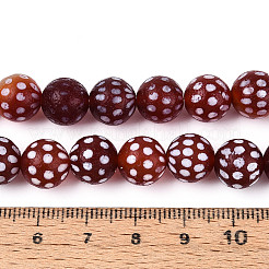 Tibetan Style Natural Agate dZi Beads Strands&nbsp;G-T144-36A-01