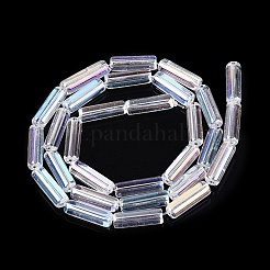 Electroplate Transparent Glass Beads Strands&nbsp;EGLA-Q132-02A-C03