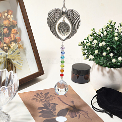 1Pc Heat Transfer Alloy Angel Wing Hanging Ornaments&nbsp;HJEW-BBC0001-15