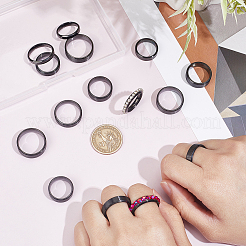 18Pcs 18 Styles Stainless Steel Simple Plain Band Ring for Unisex&nbsp;RJEW-UN0003-01EB