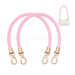 Imitation Leather Braided Round Cord Bag Handles with Zinc Alloy Clasps&nbsp;FIND-WH0126-941C-02