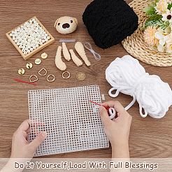 DIY Polycotton Braided Women's Crossbody Handbag Making Kits&nbsp;DIY-WH0349-353B