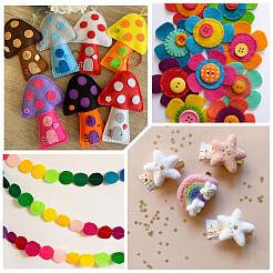 1000Pcs Flat Round Felt Fabric&nbsp;DIY-SC0029-64C