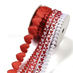 10 Yards 5 Styles Valentine's Day Polyester Ribbons&nbsp;OCOR-Q026-01