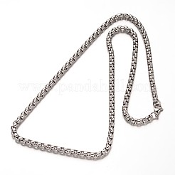Non-Tarnish 304 Stainless Steel Box Chains Necklaces&nbsp;NJEW-O066-23