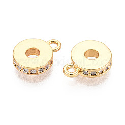 Brass Micro Pave Clear Cubic Zirconia Tube Bails&nbsp;X-KK-S354-167-NF