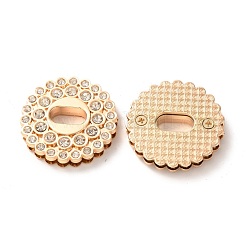 Flat Round Zinc Alloy with Rhinestones Bag Twist Lock Clasps&nbsp;PALLOY-A068-03LG
