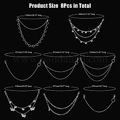 8Pcs 8 Style Iron Trousers Chain&nbsp;AJEW-CA0004-10