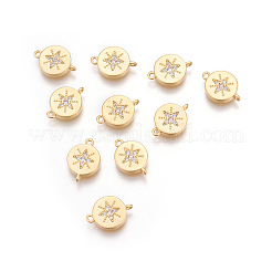 Brass Micro Pave Cubic Zirconia Links&nbsp;KK-O118-03MG
