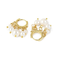 Round Shell Pearl Beaded Chandelier Earrings&nbsp;EJEW-JE06354