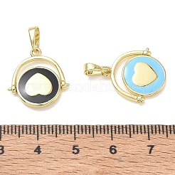 Brass with Enamel Spinning Pendants&nbsp;KK-CBAD872-11G