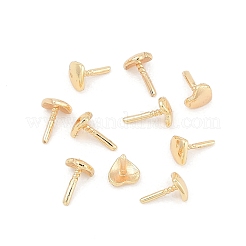 Heart Brass Head Pins&nbsp;KK-U051-02G-01