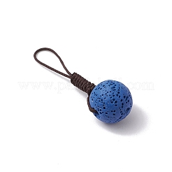 Round Natural Lava Rock Pendant Decorations&nbsp;PALLOY-JF03446