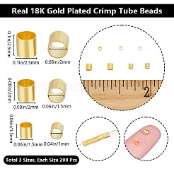 600Pcs 3 Styles Brass Spacer Beads&nbsp;KK-BBC0011-70G
