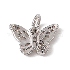 Brass Micro Pave Cubic Zirconia Charms&nbsp;ZIRC-F132-14P