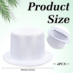 EVA Polyester Cloth Round Fascinator Hat Base for Doll&nbsp;DIY-WH0591-368A