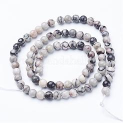 15 inch Black Silk Stone/Netstone Strands&nbsp;GSR4mmC137