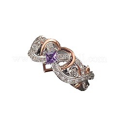 Alloy Pave Cubic Zirconia Finger Rings&nbsp;FS-WGFA8F3-03